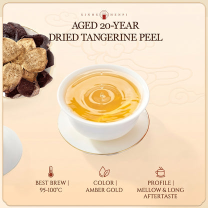 XINBAOTANG 20-Year Aged Authentic Xinhui Dried Tangerine Peel (Chenpi) – 250g Luxury Gift Bottle | Rare Premium Herbal Tea & Cooking