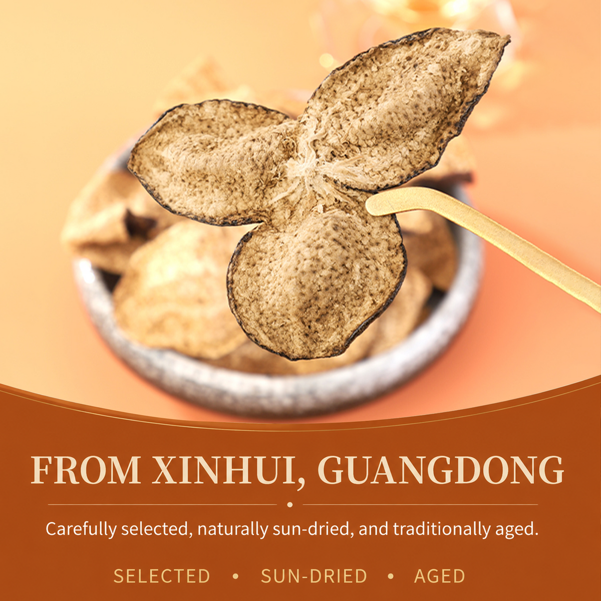 XinBaoTang 30 Years Aged Xinhui Tangerine Peel 250g Blue and White Porcelain Gift Box, Authentic Chenpi