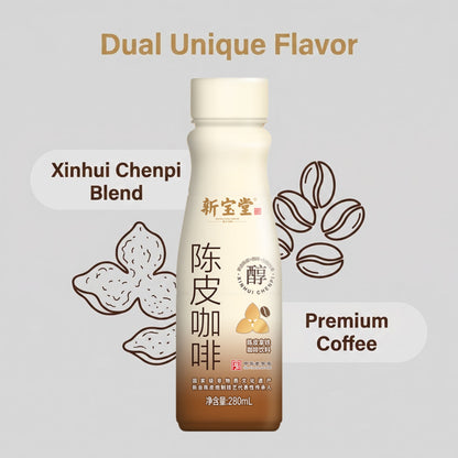 XinBaoTang Tangerine Peel Latte Coffee Ready to Drink 280ml Premium Aromatic Herbal Coffee Beverage