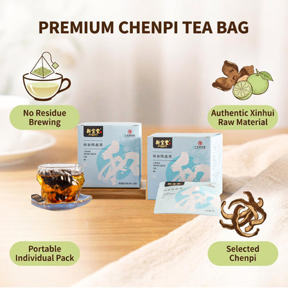 信宝堂陈皮茶包30克×2盒 - 陈皮草本冲泡茶具套装